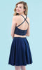 Clarisse 3958 A-Line Sweetheart Halter Open Back Beaded Chiffon Homecoming Dress