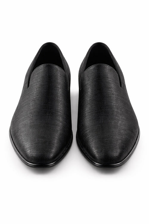 Sharkskin Black Couture 1910 Tuxedo Shoes