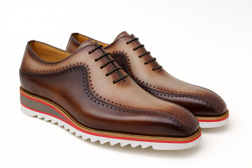 Two-Tone Burnished Brogue Oxford