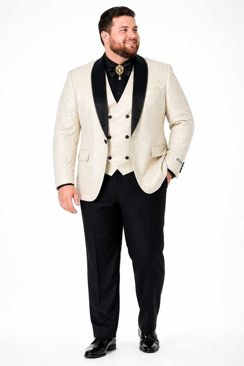 Ivory Tuxedo - Cream Wedding Suit  - Off White Groom Suit