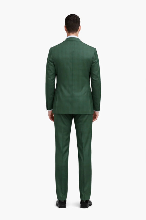 Classic Mens Green Suit Luxury Double-Breasted Outfit