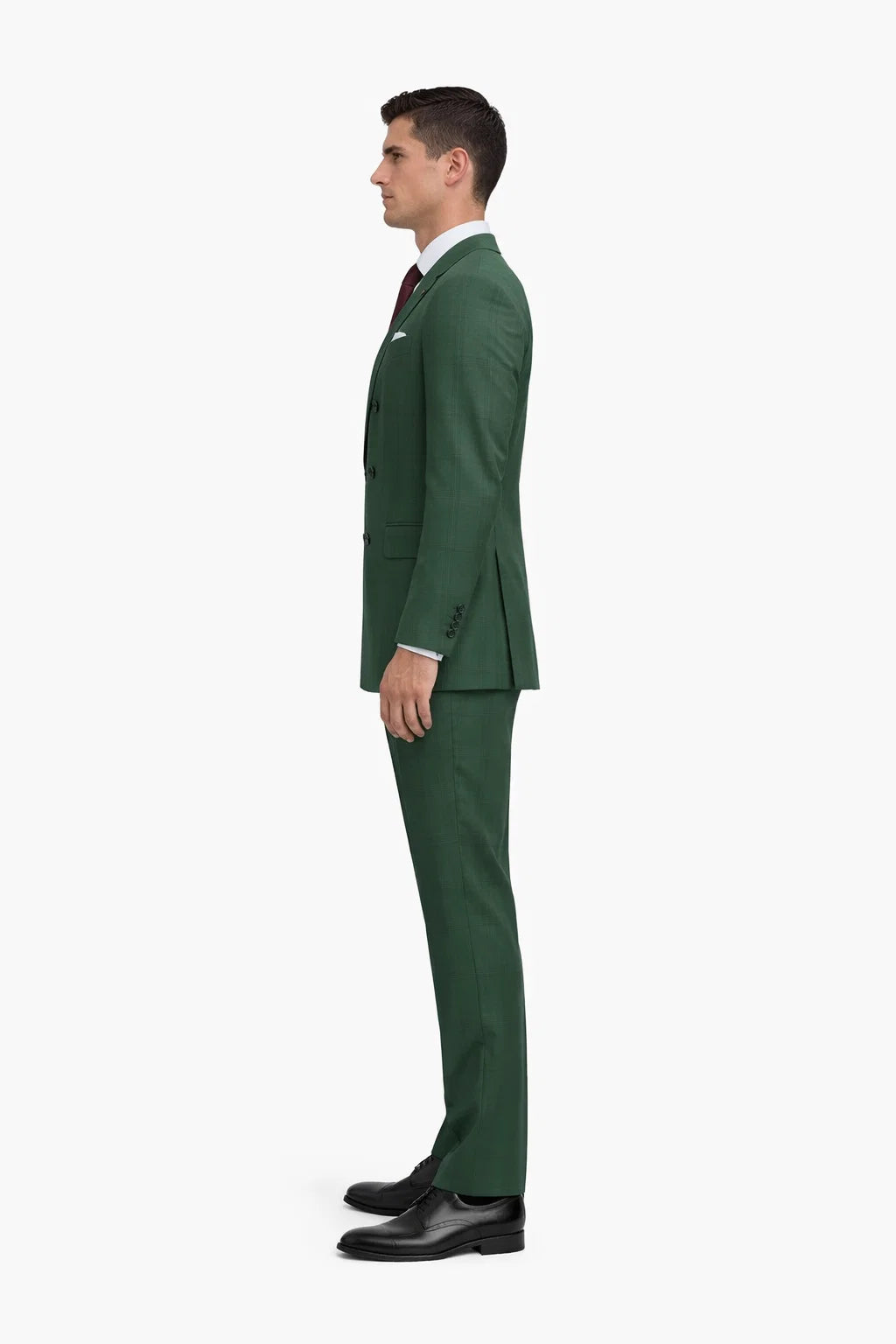 Classic Mens Green Suit Luxury Double-Breasted Outfit