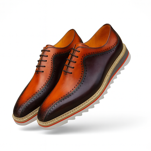 Two-Tone Burnished Brogue Oxford