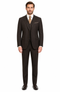Classic Vested 3 Pieces 2 Button Dark Brown Stripe ~ Pinstripe Men's Suit Discounted Sale