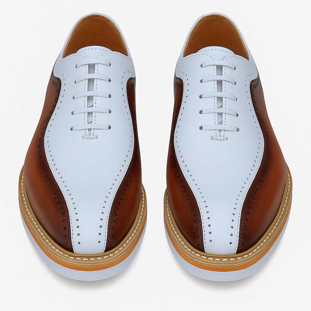 Two-Tone Burnished Brogue Oxford