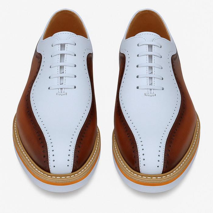 Carrucci Stylish Two-Tone Brogue Oxford