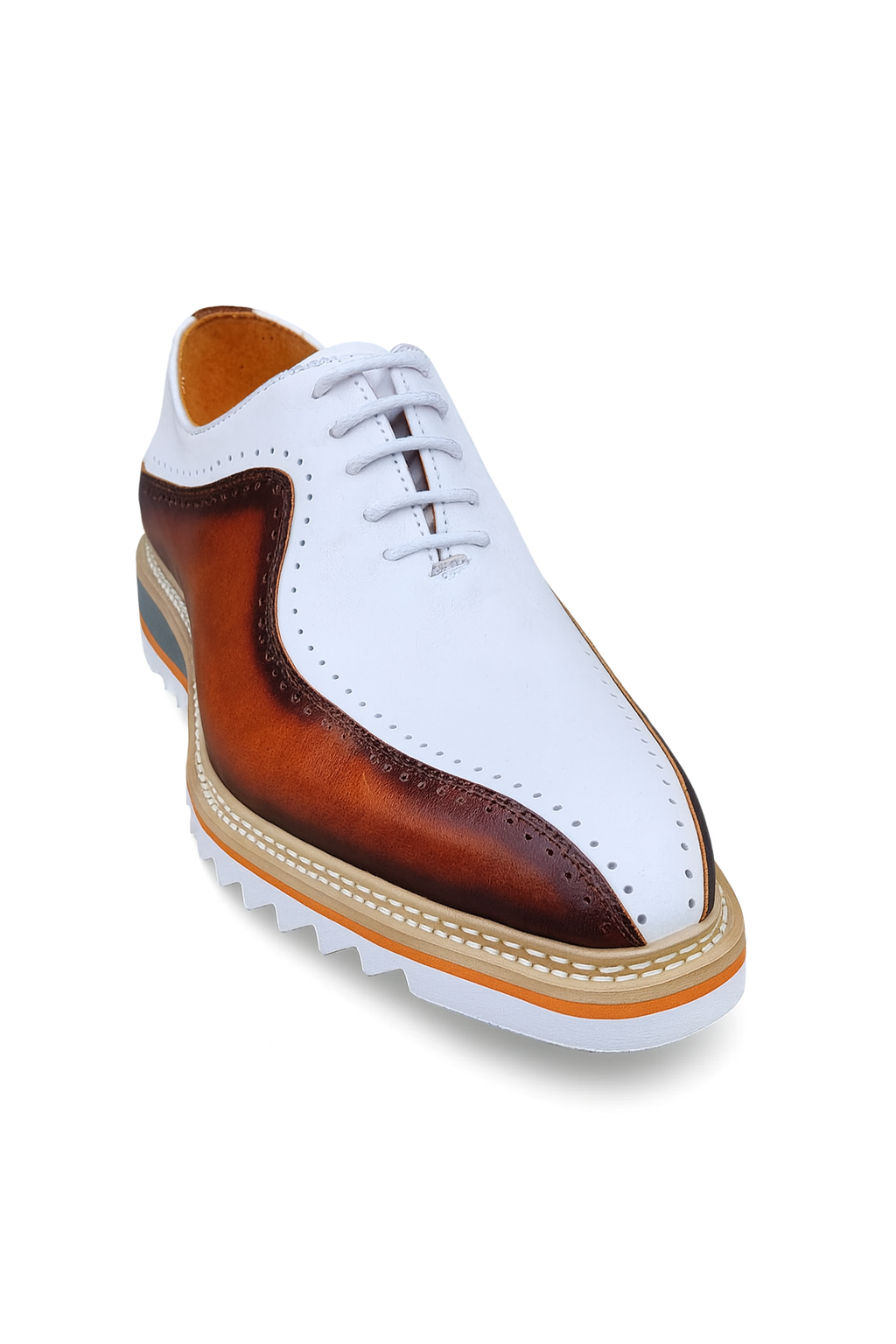 Two-Tone Burnished Brogue Oxford