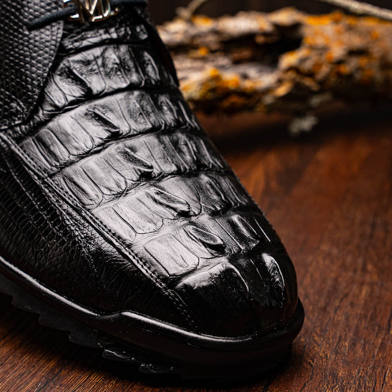 Marco_Di_Milano Crater Black: Luxury Leather Dress Shoe