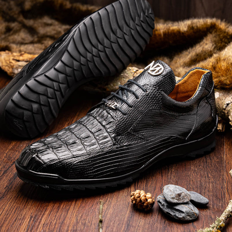 Marco_Di_Milano Crater Black: Luxury Leather Dress Shoe
