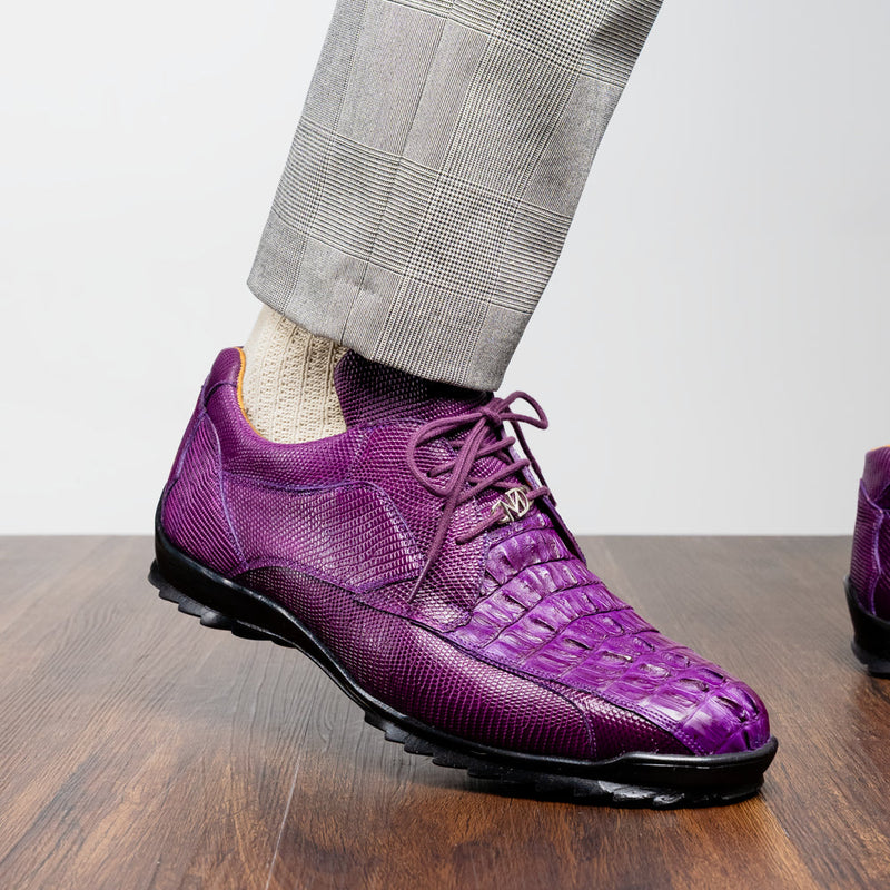 Marco_Di_Milano Crater Purple Luxury Leather Shoe