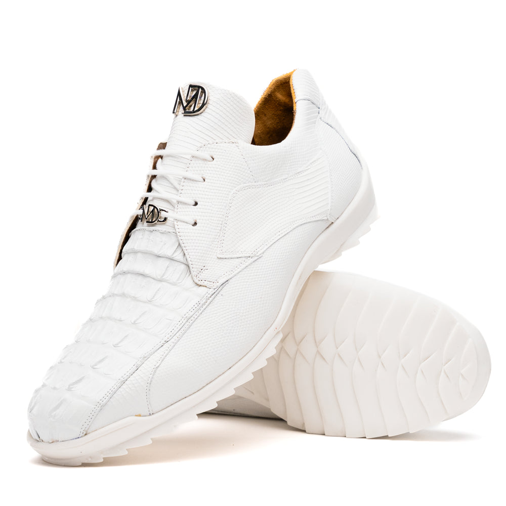 Marco_Di_Milano Crater White Leather Luxury Shoe