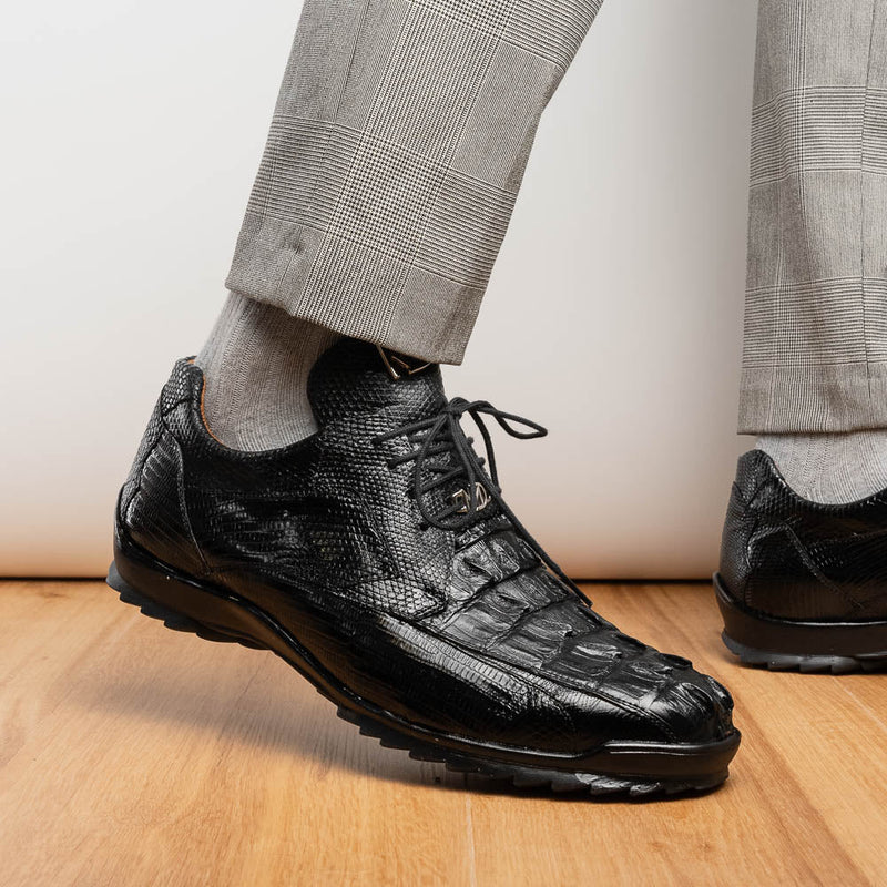 Marco_Di_Milano Crater Black: Luxury Leather Dress Shoe