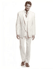 Cream Linen Suit - AlbertoNardoniStore