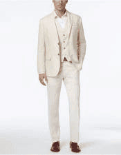 Cream Linen Suit - AlbertoNardoniStore