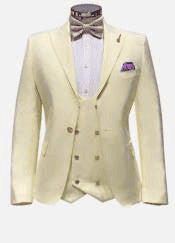 Cream Wedding Suit For Groom Cream Groomsmen Suits - AlbertoNardoniStore