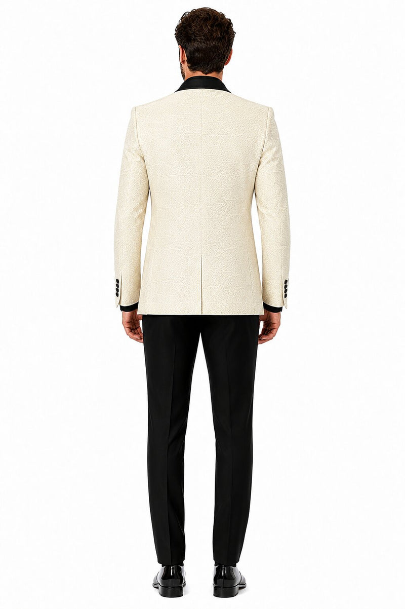 Ivory Tuxedo - Cream Wedding Suit  - Off White Groom Suit