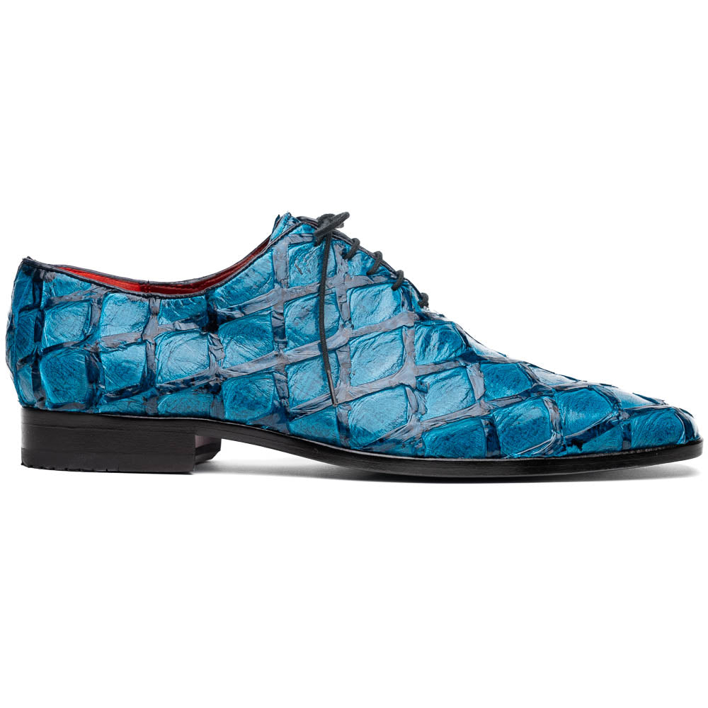 Marco Di Milano Olivieri: Caribbean Blue Leather Shoes