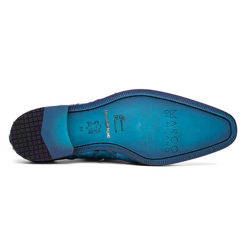 Marco Di Milano Olivieri: Caribbean Blue Leather Shoes