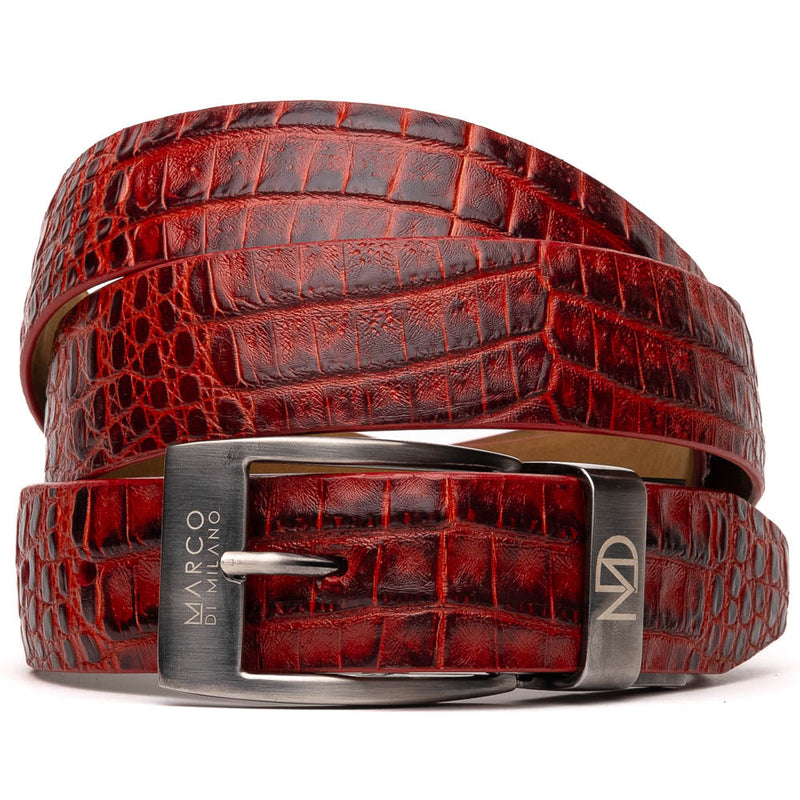 Marco Di Milano Riccardo Belt - Antique Red Leather Shoe