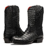 Marco Di Milano Marlboro Black Hornback Crocodile Tail Tractor Sole Cowboy Boots