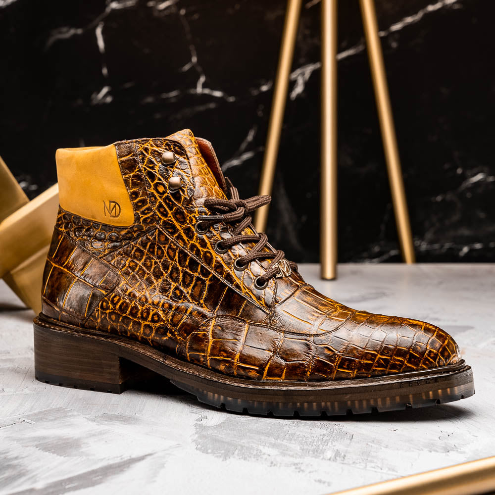 Marco Di Milano Potenza: Mustard Brown Leather Dress Shoe