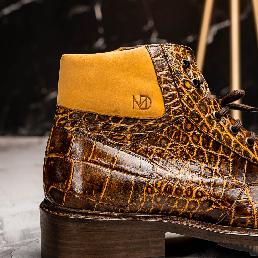 Marco Di Milano Potenza: Mustard Brown Leather Dress Shoe