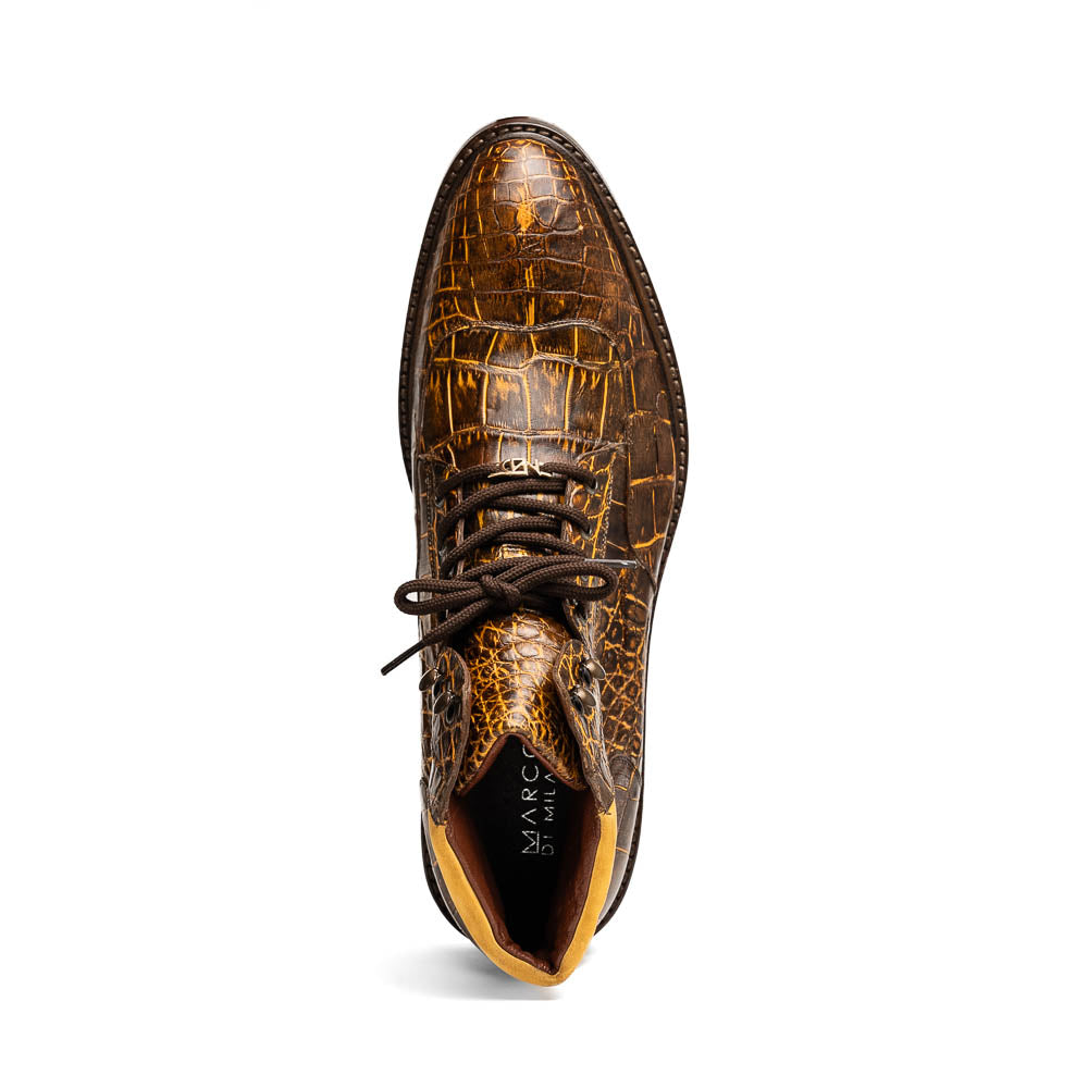 Marco Di Milano Potenza: Mustard Brown Leather Dress Shoe