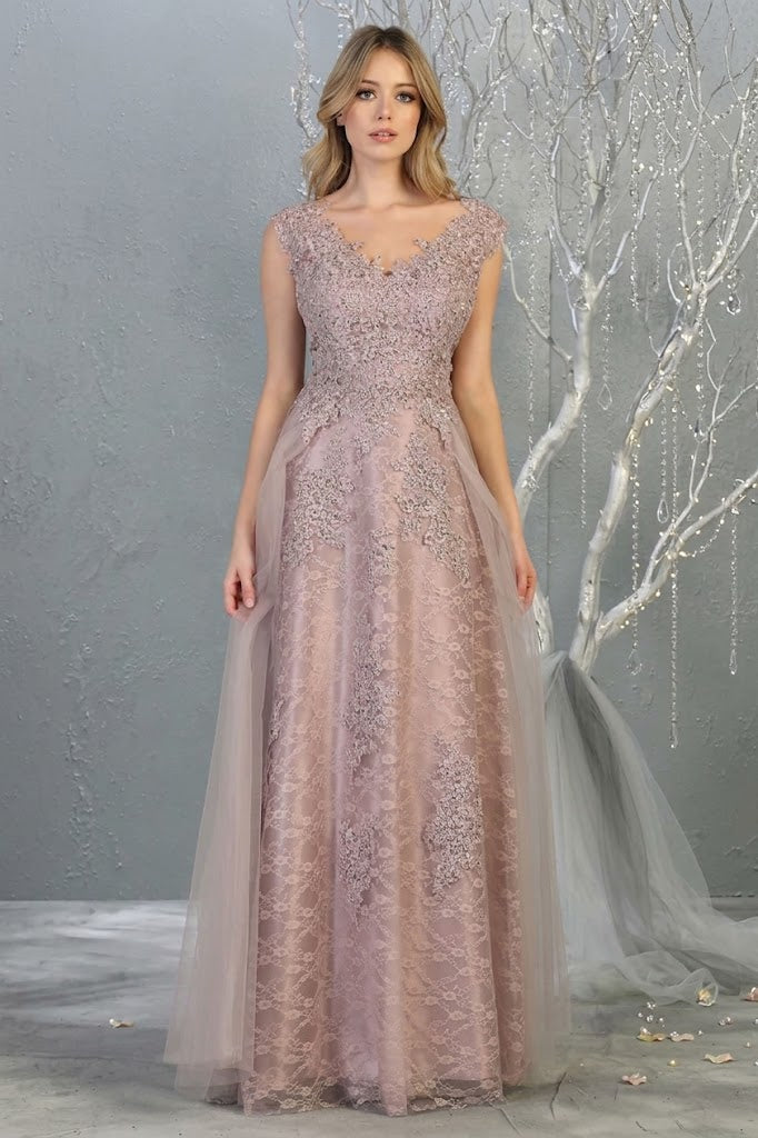 May Queen MQ1799 Special Occasion A-line Embroidered Formal Dress