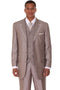 "Sharkskin Suit Men's Tan - 3 Button Vested Wide Peak Lapel"