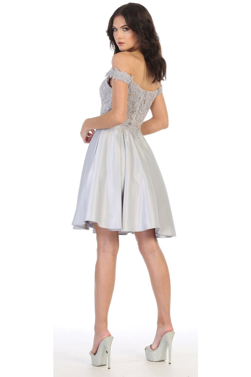 Dama Dresses for Quinceanera in Silver Style MQ1766 Quince Outfit