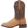 Dan Post Men's Alamosa Full Quill Ostrich Square Toe Boots - Bay Apache