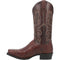 Dan Post Stalker boots for men. Brown genuine caiman belly leather upper with square toe. Decorative stitched shaft, pull tabs, and stacked, tapered heel.
