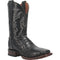 Dan Post Pershing men's boots in black. Round toe, made from full quill ostrich leather. Feature detailed stitching on the shaft. Block heel and leather lining.
