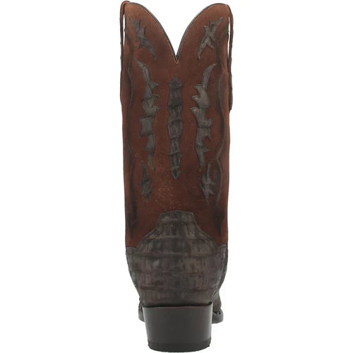 Dan Post Men's Stalker Genuine Caiman Belly Square Toe Boots - Brown