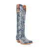 Dan Post Women's Denim Darlin Snip Toe Leather Tall Boots - Blue