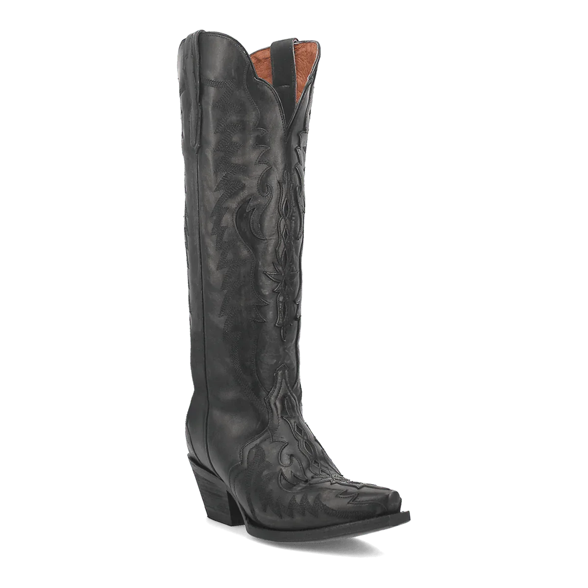 Dan Post Women's Hallie Snip Toe Leather Tall Boots - Black
