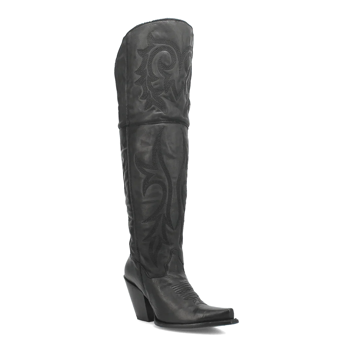 Dan Post Women's Jilted Snip Toe Leather Tall Boots - Black