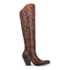 Dan Post Women's Seductress Snip Toe Leather Tall Boots - Chestnut