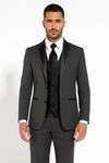 Dark Grey Tuxedo  - Mens Dark Gray Tuxedo