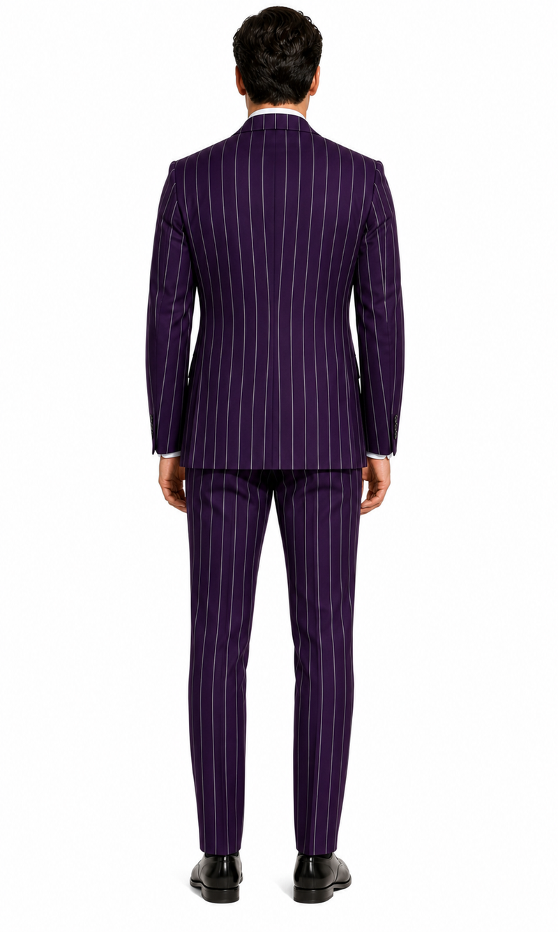 Dark Purple Pinstripe Suit - Gangster Suit - 1920's Suit
