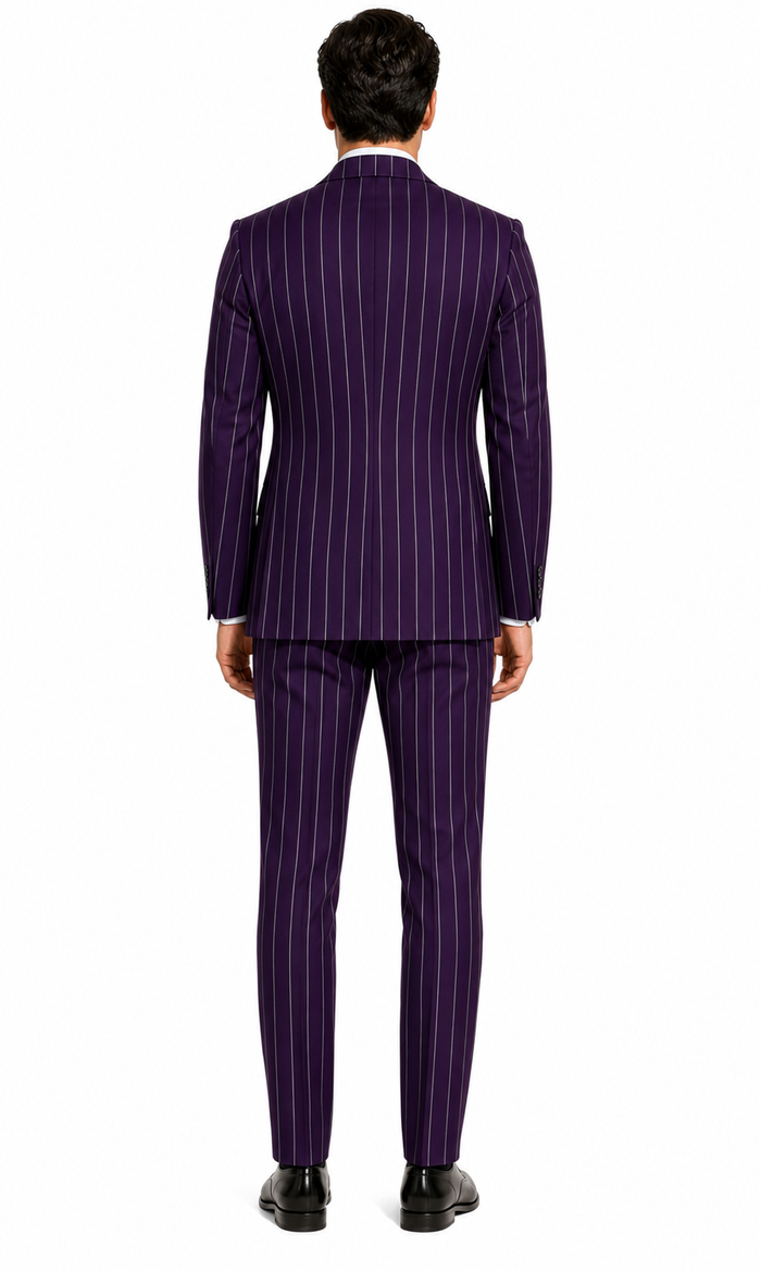 Dark Purple Pinstripe Suit - Gangster Suit - 1920's Suit