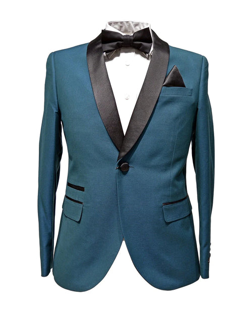 Dark Teal Tuxedo - Black and Teal Suit - Teal Green Suit - Deep Teal Suit - AlbertoNardoniStore