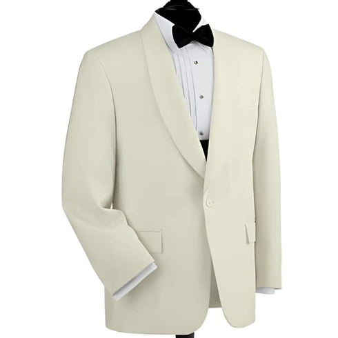 Mens White Dinner Jacket Dinner Jacket 1-button Shawl, Color: white