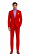 Discounted Jacket and Pants 2 Button Cheap Priced Business Suits Clearance Sale Hot Mens Red Suit