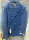 Double Breasted Seersucker Suit - blue Suit $89 - AlbertoNardoniStore