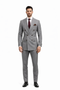 Double Breasted Slim Fit Suit - Dark Gray Suit - Tapred Fit Pants