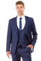 Mens Blue Pinstripe Suit   Two Button Vested Hybrid Fit Micro Mini Pinstripe Business Suit In Navy Blue