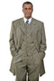 Mens Long Vested Fashion Zoot Suit In Taupe