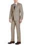 Mens Basic Two Button Classic Fit Suit With Optional Vest In Taupe