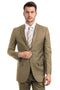 Men's Two Button Basic Modern Fit Business Suit In Dark Taupe